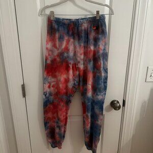 Aviator Nation Red White & Blue Tie Dye Joggers - Size Medium